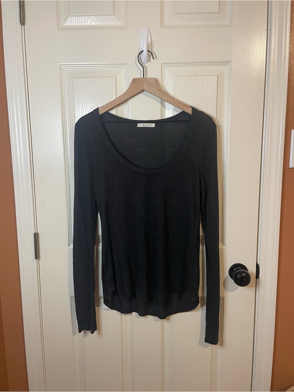 ALC Charcoal Long Sleeve Top Size Small